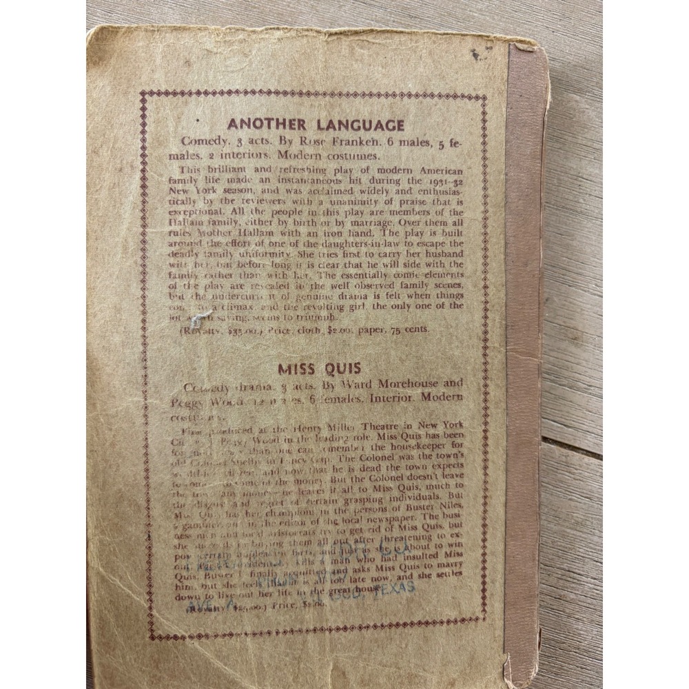 Ladies of the Jury Fred Ballard 1931 Samuel French Standard Library Edition Play - Picture 5 of 5